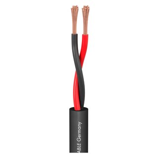 Sommercable Lautsprecherkabel Meridian Mobile SP225; 2 x 2,50 mm; PVC  7,80 mm; schwarz