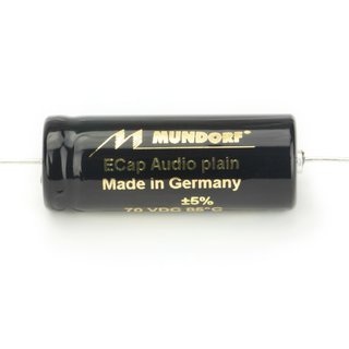 Mundorf ECap AC PLAIN  Audio Elektrolyt Kondensatoren  Elko (bipolar & glatt) 33 uF 5%, 70VDC