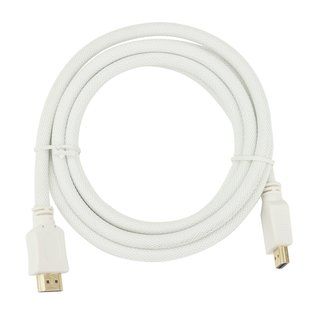 HDMI HighSpeed-Kabel mit Ethernet & ARC, 4K, geflochten, wei