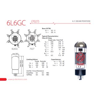 JJ 6L6GC - 7027 A Tube