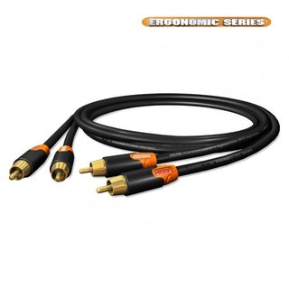 HICON Cinch-Cabke RCA Phonocable Pair, Ergonomic Series