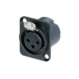 Neutrik NC3FD-LX-B XLR Chassis Connector